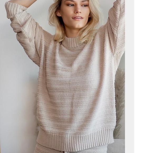Lattelove Co. Sweaters - LATTELOVE Co. Knit Crewneck (BCI) Sweater Slouchy Oversize w/ ‘Cool Jade’ Te…